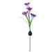 NUOLUX Outdoor Solar Garden Stake LED Lights with 4 Purple Flowers for Garden and Backyard