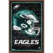 NFL Philadelphia Eagles - Neon Helmet 23 Wall Poster 22.375 x 34 Framed