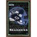 NFL Seattle Seahawks - Neon Helmet 23 Wall Poster 22.375 x 34 Framed