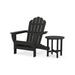 TrexÂ® Outdoor Furnitureâ„¢ Monterey Bay Oversized Adirondack Chair with Side Table in Charcoal Black