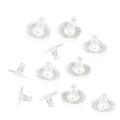 NUOLUX 100pcs Transparent Silicone Earring Safety Backs Earring Stoppers Comfortable Earring Back Replacement