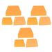 FRCOLOR 8pcs Ladder Shape Butter Spreader Cake Scraping Plate Pastry Scraper Cutter Kitchen Gadget (Yellow Large Size Medium Size)