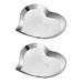 FRCOLOR 2PCS Stainless Steel Dipping Plate Multi-purpose Plate Delicate Dipping Plate