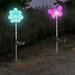 Jacenvly Led Christmas Lights Clearance Solar Garden Lights 2 Pack Upgraded Solar Outdoor Lights 7 Color Changing Lights for Garden Decor Yard Decor Outdoor Decor Gifts for Women Christmas Ornaments