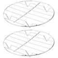 2 Pcs Stainless Steel Griddle Rib Holder for BBQ Grill Charcoal Mini Oven Cake Cooling Rack Barbecue Stand