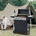 Propane Grill 4 Burner Barbecue Grill Stainless Steel Gas Grill