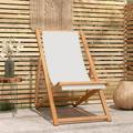 Deck Chair Teak 22.1 x41.3 x37.8 Cream