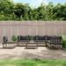 8 Piece Patio Lounge Set with Cushions Anthracite Poly Rattan