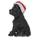 Santa Hat Dog Christmas Decorations Hats Christmas Resin Toy Dog Figures Dining Room Table Decor Xmas Hat Dog Ornament