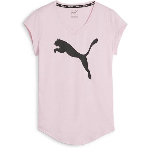 PUMA Damen Shirt Train Favorite Heather Cat, Größe S in pink