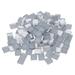 FRCOLOR 100pcs DIY Square Plastic Colorful Mosaic for DIY Arts & Crafts Jewelry Making Arts and Crafts Supplies (Light Grey)