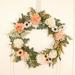 Mother s Day Room Decor Artificial Flower Wreath Floral Rattan Front Door With Large Bow Wall Porch Hanging Holiday Decoration Photo Props Green Decorations For Home Bedroom