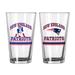 New England Patriots 16oz. Pint Glass Two Pack