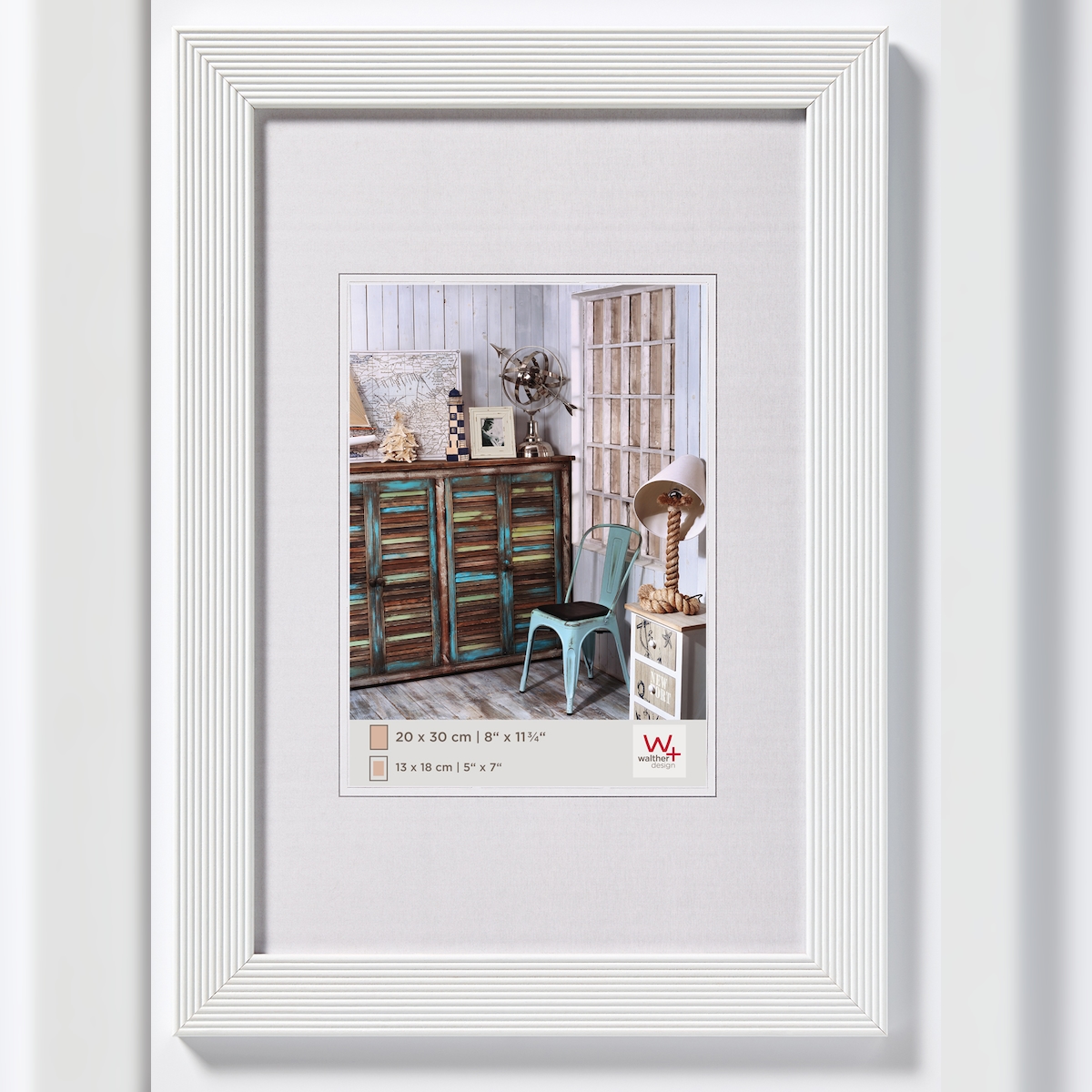 Grado Holz Bilderrahmen 18x24 cm WEISS Image