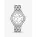 Michael Kors Oversized Camille Pavé Silver-Tone Watch Silver One Size