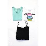 Free People Tops | Free People Bailey 44 Chaser Womens Tees T-Shirt Blouse Green Size L Lot 3 | Color: Green | Size: L