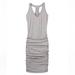 Athleta Dresses | Athleta Striped Tee Racerback Grey Sleeveless Tank Dress S | Color: Gray/White | Size: S