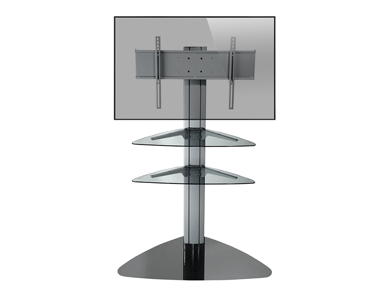 Peerless SS550P-S Monitorständer 32-50 Zoll mit 2 Glas-Ablagen, silber Image