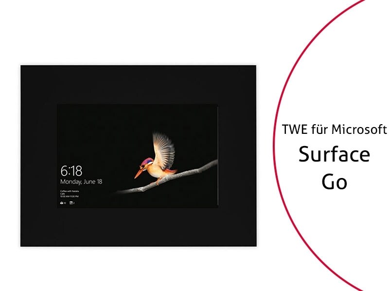 TabLines TWE081B Tablet Wandeinbau für Microsoft Surface Go, schwarz Image