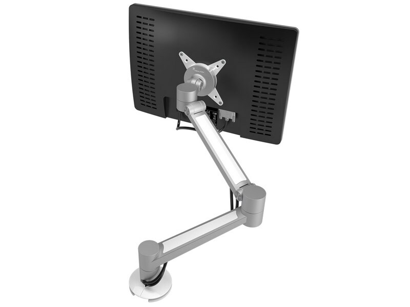 Dataflex Viewlite Plus Monitor Tischhalterung, silber-weiß (58.622) Image