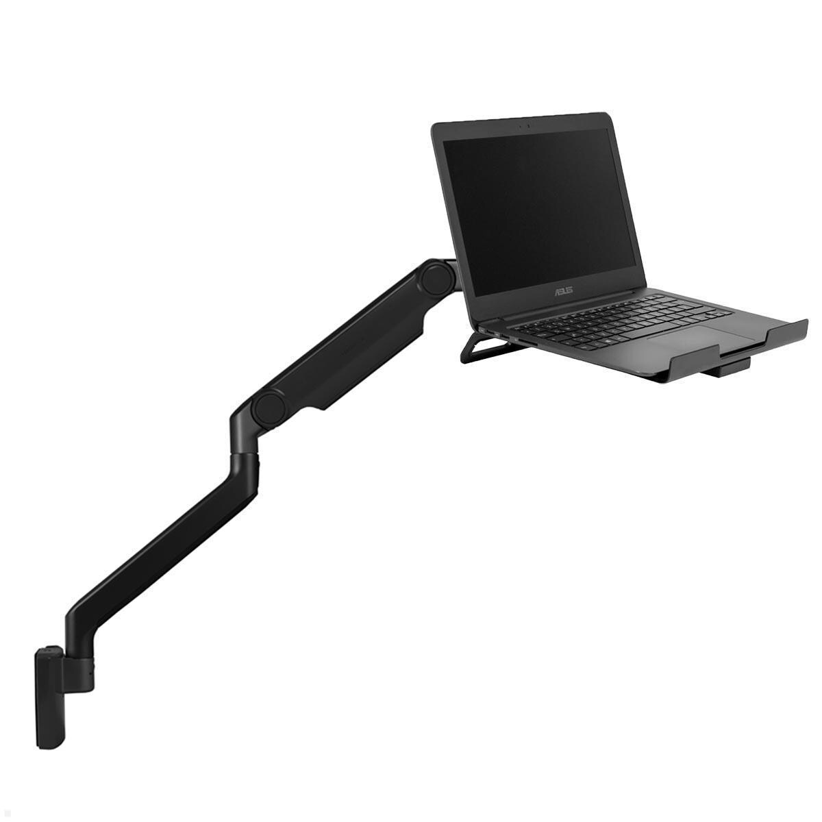 Humanscale M2.1 Laptop Wandhalterung mit Schwenkarm schräg, schwarz Image