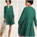 Anthropologie Dresses | Anthropologie Maeve Green "Amber" Tiered Long Sleeve Tunic Dress Xs | Color: Green | Size: Xs