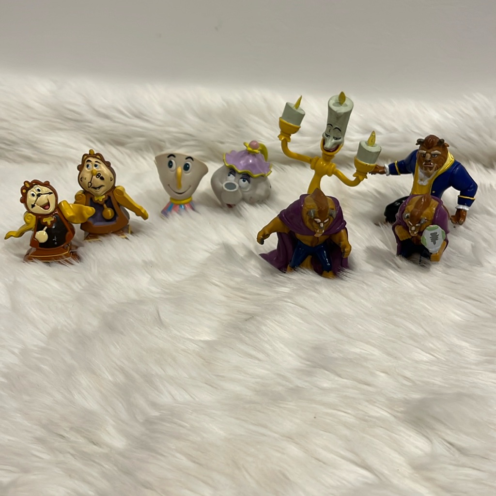 Disney Toys | Beauty And The Beast Disney Burger King Lumiere Bundle Lot Of 8 Figures Toys | Color: Brown/Gray | Size: Osg
