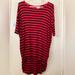 Lularoe Tops | Lularoe Irma High-Low Tunic, Xs, Black And Red Striped | Color: Black/Red | Size: Xs