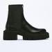 Zara Shoes | Nwot. Zara Black Chelsea Ankle Boots With Lug Sole. Size 7,5. | Color: Black | Size: 7.5