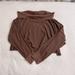 Free People Tops | Free People Dark Brown Espresso Waffle Knit Off The Shoulder Sweater | Color: Brown | Size: L