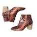 Madewell Shoes | Madewell The Rosie Ankle Boot In Snake Embossed Leather Dark Cinnabar Sz 9 | Color: Brown/Red | Size: 9