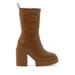 Anthropologie Shoes | Anthropologie Nwt Paloma Barcelo Cognac Camel Zipped Up High Heel Platform Boot | Color: Brown/Tan | Size: Various