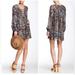 Free People Dresses | Free People Rain Or Shine Paisley Floral Laced Up Tunic Mini Dress Olive Blue L | Color: Blue/Green | Size: L