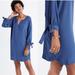 Madewell Dresses | Madewell Du Jour Tunic Tie Shift Dress - Xs | Color: Blue | Size: Xs