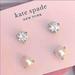 Kate Spade Jewelry | Brand New!!!Kate Spaderise & Shine 2-Stud Set(Cream/Clear). Super Cute! | Color: Cream/White | Size: Os