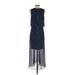 TWO by Vince Camuto Casual Dress - Midi Crew Neck Sleeveless: Blue Dresses - Women's Size Small