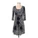 R&B Collection Casual Dress: Black Damask Dresses - Women's Size Small