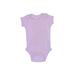 Wonder Nation Short Sleeve Onesie: Purple Solid Bottoms - Size 3-6 Month