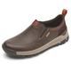 Dunham Men's Glastonbury Slip on Sneaker, Brown Leather/Suede, 14