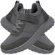 AEHO Disability Shoes for Swollen Feet Wide Fitting Velcro Shoes Wide Fit Trainers Men Wide Fitting Velcro Shoes Womens Wide Fit Touch and Close Shoe,Men Grey,39/245mm