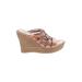 Ugg Wedges: Slide Platform Boho Chic Tan Print Shoes - Women's Size 9 - Open Toe