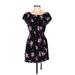 Forever 21 Contemporary Casual Dress: Black Floral Dresses - Women's Size Medium