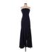 After Six Cocktail Dress - A-Line Strapless Sleeveless: Black Print Dresses - Women's Size 2