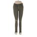 Lucky Brand Jeggings - High Rise Skinny Leg Trashed: Green Bottoms - Women's Size 8 - Dark Wash