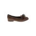 Anne Klein Flats: Brown Print Shoes - Women's Size 9 1/2 - Round Toe