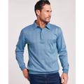 Blair Men's John Blair Long-Sleeve Tonal Polo Shirt - Blue - M