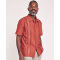 Blair Men's John Blair Short-Sleeve Guayabera Shirt - Orange - 4XL