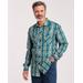 Blair Men's Haband Long-Sleeve Snap-Tastic Western Shirt - Blue - M - M