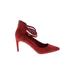 BCBGeneration Heels: Pumps Stiletto Cocktail Burgundy Solid Shoes - Women's Size 8 1/2 - Pointed Toe