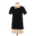 n:Philanthropy Short Sleeve Top Black Print Crew Neck Tops - Women's Size Small